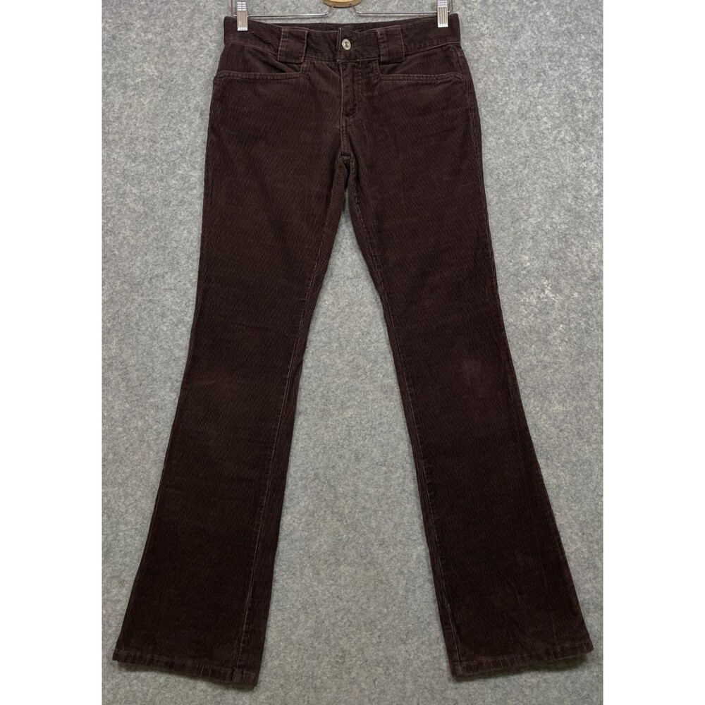 Vintage Y2K Juicy Couture Jeans Corduroy Flare Pants Womens 27 Brown Low Rise